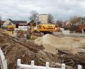 Bild: e
Der Dorfplatz Kümmersbruck – derzeit ist dort eine Großbaustelle.