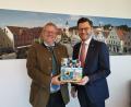 Bild: exb
Christoph Skutella (FDP) besuchte Oberbürgermeister Andreas Feller (links) im Rathaus.