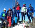 Bild: exb
Auf dem Gipfel, von links Armin Landsdorfer, Matthias Rübl, Tobias Schedl, Jonas Gebhard, Kathi Gocke, Marco Bauer.