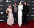 Bild: Liam Mcburney
Maisie Williams (l-r), Kit Harington, Sophie Turner und Isaac Hempstead Wright bei der Premiere der achten Staffel von "Game of Thrones" in Belfast.