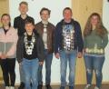 Bild: soj
Bild zeigt die neuen Regenten Thomas Schmidt (2.v.re.) und Lukas Knott (4.v.re.) zusammen mit (v.re.) Julia Grohmann, Lukas Kraus, Fabian Lindner und Magdalena Schmidt.