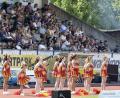 Bild: Ziegler
Alles bereit: Cheerleaders und Zuschauer. Jetzt fehlen nur noch die Spieler der Mad Bulldogs Amberg. Am Sonntag, 21. April, geht's los.