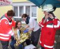 Bild: wro
Die BRK-Helfer vor Ort kümmerten sich um die Verletzten.