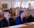 Bild: le
Pfarrer Max Früchtl, Werner Friedmann, Kantor Alexander Zakharen und Pfarrer Alfons Forster (von links) gestalteten die Feierstunde zur Woche der Brüderlichkeit in der Flosser Synagoge.