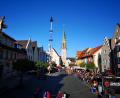 Bild: mde
Viele Bürger verfolgten das Maibaumaufstellen in Kemnath.