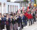 Bild: Hirsch
300 Kundgebungsteilnehmer zogen vom Marktplatz zum Stadtpark. Musikalisch begleitet von der Musikkapelle Dachelhofen.