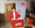 Bild: njn
SPD-Ortsvorsitzende Brigitte Scharf bei der Mitgliederversammlung.