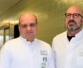 Bild: Bernhard Krebs
Marc Philippbaar (rechts) und Dr. Alexey Kachan informieren zum thema "Leistenbruch". .