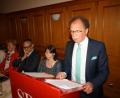 Bild: bjp
Die Stadtgeschchte tatkräftig mitgeprägt habe die Pressather SPD seit ihrer Gründung vor 100 Jahren, bilanziert Bürgermeister Werner Walberer beim Ehrenabend des SPD-Ortsvereins.