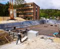 Bild: cv
Bei der Erweiterung des Landratsamts wird derzeit am massiven Tiefgeschoss gebaut.
