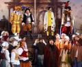 Bild: Steinbacher
Wie gewohnt schlüpft Andy Kuntz (vorne, Mitte) wieder in die Rolle des Friedrich, der einst den Titel Winterkönig verliehen bekam. Neben Profi-Darstellern stehen auch wieder Laien aus der Region auf der Bühne. Diese gehören der Freudenberger Bauernbühne, der Haagerthaler Bauernbühne, der Knappschaftskapelle und der Stadtwache Amberg an. Insgesamt gibt es zwölf Aufführungen – eine davon speziell für Schulen.