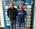 Bild: exb
Filip Trantina (rechts) wechselt vom 1. FC Bad Kötzting zur SpVgg SV Weiden, Trainer Andreas Scheler freut sich über den Neuzugang.