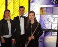 Bild: R. Kreuzer
Sängerin Ashley Carter, Organist Lars Amann, Querflötistin Johanna Nickl (von links) widmen sich im Konzert in Letzau Bachs Chorälen.