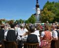 Bild: jr
Die Münchenreuther Bauernkapelle, Leitung Peter Fuhrmann, spielte zum Frühschoppen am Kleinen Kapplfest auf.