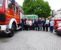 Bild: is
Die Pressather Feuerwehrler fühlen sich wohl in der Erzgebirgsstadt. Ihr Dank gilt vor allem Wehrleiter Heiko Thiel (links) und der „Frauenbeauftragten“ der Schlettauer Wehr, Heidrun Krüger (Mitte), die sich mit ihrer gesamten Mannschaft um die Gäste kümmerten.