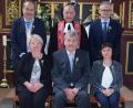 Bild: wku
Die goldenen Konfirmanden (sitzend, von links) Anneliese Weidner, Horst Pirner, Sonja Fischer, (stehend, von links) Manfred König, Pfarrer Konrad Schornbaum und Gerhard Knahn.