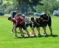 Bild: nia
Die Teilnehmer beim "Spiel ohne Grenzen" legten sich richtig ins Zeug. Beim Grasskilauf (Foto) kam es vor allem auf Koordination und Gleichgewichtssinn an.