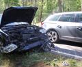 Bild: jma
Der VW ist nach dem Unfall stark beschädigt.
