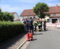 Bild: jma
Polizei und Feuerwehr am Schauplatz des Geschehens im Köstlerring.