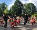 Bild: Kunz
Ein Hingucker: Die Lateinformation der Tanschule Höllriegl im Max-Reger-Park.