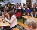 Bild: weu
Die Dieterskirchener Blasmusik unterhielt nach der Fronleichnamsprozession die Gäste beim Frühschoppen auf dem Plo mit gepflegter Musik.
