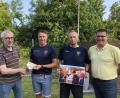 Bild: exb
Bei der Spendenübergabe (von links): Jürgen Laubert, Christian Wiesneth, Jürgen Götz und Rainer Vater.