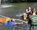 Bild: rgr
Sautrogrennen des Fischereivereins auf dem Stadtweiher