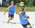 Bild: Ziegler
Johannes Helm (vorne) vom VC Amberg spielte mit Fabian Schwab vom ASV Regenstauf.