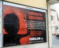 Bild: gsb
Ein Plakat der Aktion "Armutszeugnis" des Vereins Karolina. Inzwischen gibt es Zweifel an der Arbeit des Vereins