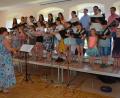 Bild: jr
Erstmals gaben „Grazie A Dio“ und der Leonberger Kinderchor ein gemeinsames Konzert. Die Leitung lag bei Michaela Burger (links) und Michaela Teubner.