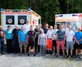 Bild: do
Zahlreiche haupt- und ehrenamtliche Rettungskräfte informieren sich bei einer Fortbildung des BRK-Kreisverbandes über den erlaubten Selbstschutz im Rettungsdienst.