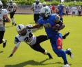 Bild: exb
Die Weiden Vikings (blaue Trikots) kämpfen am Sonntag auf dem DJK-Gelände um die Meisterschaft in der Landesliga Mitte sowie die Teilnahme an den Aufstiegs-Play-offs zur Bayernliga.