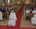 Bild: jr
In der Mitte der Stadtpfarrkirche lauschte Stadtpfarrer Anton Witt der Predigt zu seinem Priesterjubiläum.