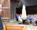 Bild: Thomas Dobler
Bezirkstags-Vizepräsident Lothar Höher (Weiden) begrüßte im Denkenbauernhof des Freilandmuseums Neusath die Teilnehmer am 20. Bayerischen Museumstag.