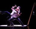 Bild: Juliane Zitzlsperger
Die Tänzerin Louisa Poletti und der Schauspieler Jonas Hackmann in ihrer originellen Persiflage auf die Theatersitten.