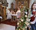 Bild: hzi
Pfarrer Helmut Süß zelebriert beim Triduum eine Messe in der Wallfahrtskirche Mariä Heimsuchung. Rechts im Vordergrund ist eine Statue der Gottesmutter zu sehen.