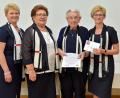 Bild: zig
Schwesternfest 2019

Erika Weiß (Zweite von rechts) wurde für ihre 70-jährige Mitgliedschaft in der Schwesternschaft geehrt. Mit ihr freuten sich Generaloberin Edith Dürr, Oberin Brigitte Wedemeyer (von links) und Tatjana Richter vom Wallmenichhaus (rechts).