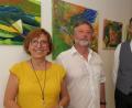 Bild: Hirsch
Irene Duscher, Gerhard Waldherr und Reiner Janka (von links) eröffneten die Ausstellung "Farbharmonie und Struktur" in der Galerie M 17.
