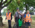 Bild: exb
Angeführt vom Pilgerkreuz machten sich die Gläubigen auf den gut 27 Kilometer langen Weg nach Amberg.