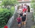 Bild: wrt
Noch in Zivil trainieren die Trachtler am Originalschauplatz vor der Stützelvilla für ihren Auftritt bei der Serenade am Mittwoch, 17. Juli.