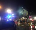 Bild: Polizei
Voller Einsatz in Schwend: Der Blitz hatte einen Dachstuhl in Brand gesteckt.