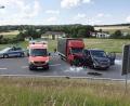 Bild: jma
In der Nähe von Thurndorf stoßen ein Pkw und ein kleiner Lkw auf einer Kreuzung zusammen.