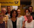 Bild: exb
Besuch in der Postfiliale: Im Bild von links Ingrid Kastl, Fridebert Greger, FW-Stadtrat Winfried Neubauer, Michaela Härtl (Stadträtin und Bürgermeisterkandidatin der Freien Wähler), Christina Härtl, Marlene Zimmerer, Hilde Schug, Harald Scharf.
