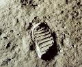 Ein Fußabdruck des US-amerikanischen Astronauten Edwin E. Aldrin auf dem Mond. Foto: Nasa