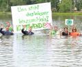 Bild: hcz
Mitglieder von "Parents for Future" und "Greenpeace" demonstrierten im Schätzlerbad für Klimaschutz.