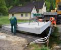 Bild: rrd
Über diese Brücke rollt der Verkehr in Hirschbach jetzt wieder zum Adlersberg.