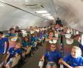 Bild: vib
Die Kinder der Mittagsbetreuung durften in einem Flieger Probesitzen.