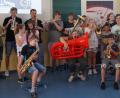 Bild: weu
Viel Spaß machte den Schülern das Musizieren mit den Profis der Stadtkapelle.