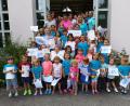 Bild: hir
Knapp 50 Kindergarten- und Grundschulkinder gingen mit einigen "Barock-Teenagern" bis 65 Jahre auf eine spielerische Weltreise.