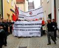 Bild: Christopher Dotzler
Die Demonstranten zogen am Samstag, begleitet von einem großen Polizeiaufgebot, durch die Stadt.